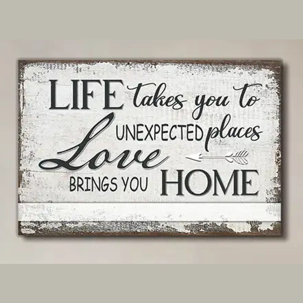 Life Takes You To Unexpected Places Framed Canvas Print 17.7" x 11.8" NEW! Home & Garden:Home Décor:Posters & Prints Style Your Walls